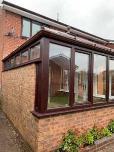 Brown Edwardian conservatory