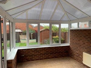 Edwardian conservatory taken from the inside