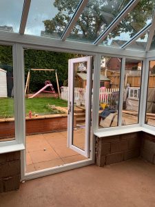 Edwardian conservatory with open doors