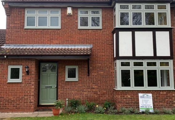 View of a home with flush casement windows