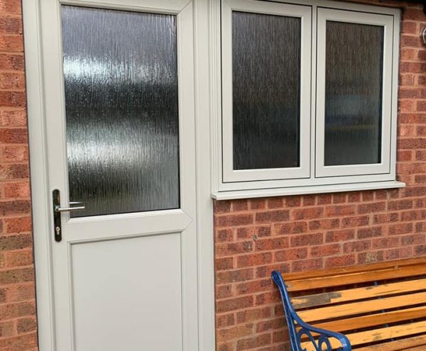 The flush casement windows on a door and windows