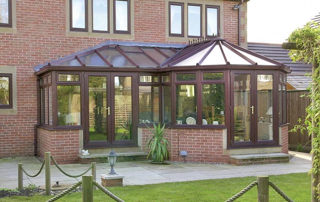 Brown old style conservatory